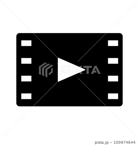 動画再生フィルム。映画フィルム。ベクター。 100974644