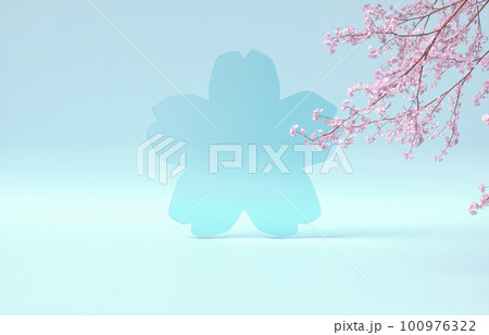 Natural beauty podium backdrop with spring sakura cherry blossom tree branch. Natural beauty podium backdrop with spring sakura cherry blossom tree branch. 100976322