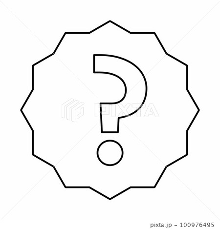 Question mark, FAQ sign, Help symbol, vector mark symbols. Black outline design. Isolated icon. 100976495