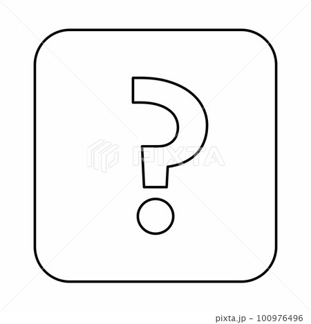 Question mark, FAQ sign, Help symbol, vector mark symbols. Black outline design. Isolated icon. 100976496