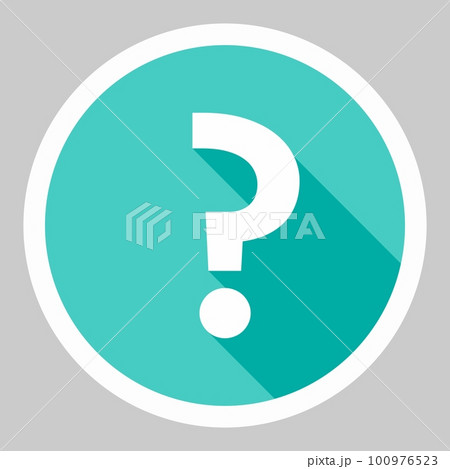 Question mark, FAQ sign, Help symbol, vector mark symbols light blue style. White stroke design. Isolated icon. 100976523