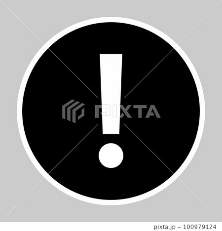 Exclamation mark, Attention sign, Caution icon, Hazard warning symbol, vector mark symbols. White outline design. Isolated icon. Exclamation mark, Attention sign, Caution icon, Hazard warning symbol, vector mark symbols. White outline design. Isolated icon. 100979124