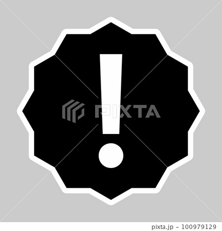 Exclamation mark, Attention sign, Caution icon, Hazard warning symbol, vector mark symbols. White outline design. Isolated icon. Exclamation mark, Attention sign, Caution icon, Hazard warning symbol, vector mark symbols. White outline design. Isolated icon. 100979129