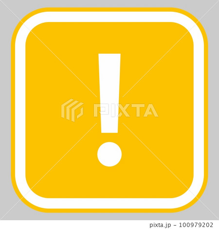 Exclamation mark, Attention sign, Caution icon, Hazard warning symbol, vector mark symbols Yellow style. Isolated icon. Exclamation mark, Attention sign, Caution icon, Hazard warning symbol, vector mark symbols Yellow style. Isolated icon. 100979202