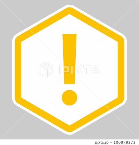 Exclamation mark, Attention sign, Caution icon, Hazard warning symbol, vector mark symbols Yellow style. Isolated icon. Exclamation mark, Attention sign, Caution icon, Hazard warning symbol, vector mark symbols Yellow style. Isolated icon. 100979373