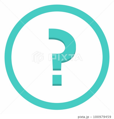 Question mark, FAQ sign, Help symbol, vector mark symbols light blue style. Isolated icon. 100979459