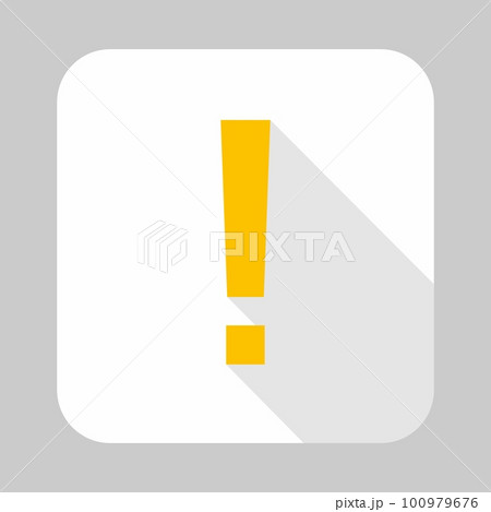 Exclamation mark, Attention sign, Caution icon, Hazard warning symbol, vector mark symbols Yellow style. Isolated icon. 100979676