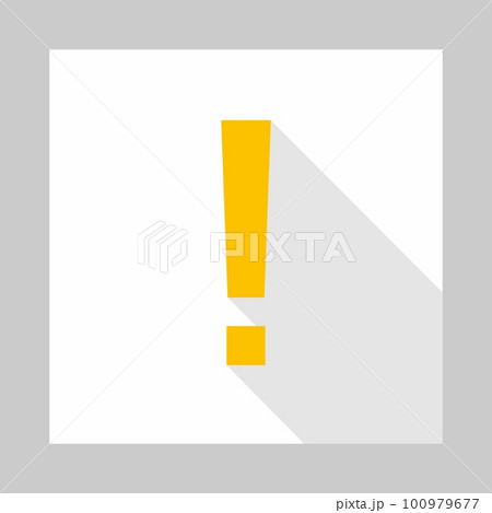 Exclamation mark, Attention sign, Caution icon, Hazard warning symbol, vector mark symbols Yellow style. Isolated icon. 100979677