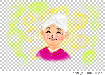 Elderly woman with a gentle smile Elderly woman with a gentle smile 100980344