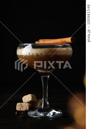 Espresso martini cocktail, delicious alcohol drink, dessert cocktail Espresso martini cocktail, delicious alcohol drink, dessert cocktail 100981546