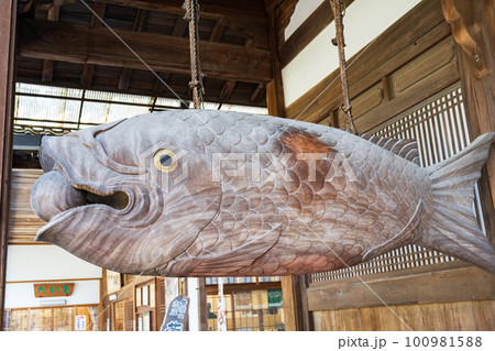 京都　宇治の萬福寺の開梛 100981588