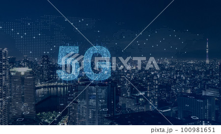 デジタルクラウド化によるデジタルトランスフォーメーションのイメージ　5Gサイバーセキュリティコンセプ 100981651