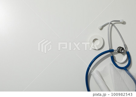 Concept of first aid kit, first aid kit supplies Concept of first aid kit, first aid kit supplies 100982543