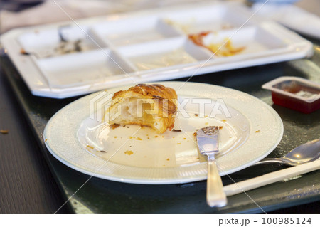 ホテルの朝食バイキングの食べ残し ホテルの朝食バイキングの食べ残し 100985124