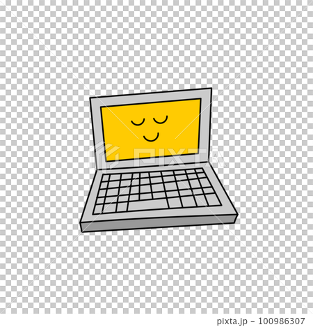 Rough illustration of a sleeping computer 100986307