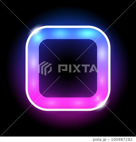 Square Shape LED Lamp Neon Color Frame 100987282