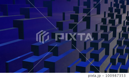 立方体・CG・3d・壁紙・デスクトップ・テクノロジー・箱・正方形・建築・デジタルのイラスト 立方体・CG・3d・壁紙・デスクトップ・テクノロジー・箱・正方形・建築・デジタルのイラスト 100987353