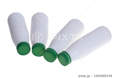 plastic white bottle isolated plastic white bottle isolated 100988348