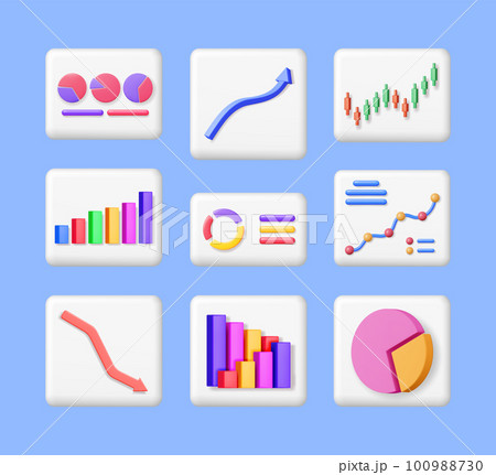 3D Set of Financial Reports 3D Set of Financial Reports 100988730