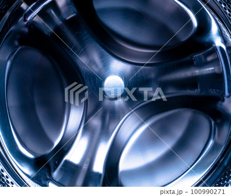 Metal drum of the washing machine made of stainless steel. 100990271