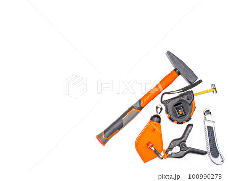Builder working tool on a white background. 100990273