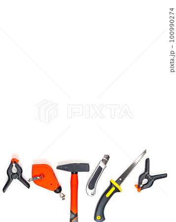 Builder working tool on a white background. 100990274