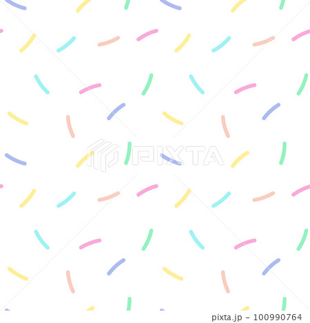 Seamless pattern, colorful stripes of confetti on a white background. Festive print, background, kids textile, wallpaper, vector Seamless pattern, colorful stripes of confetti on a white background. Festive print, background, kids textile, wallpaper, vector 100990764