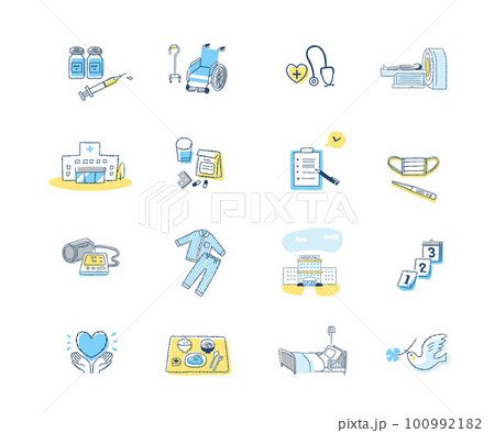 さまざまな医療のアイテム セット さまざまな医療のアイテム セット 100992182
