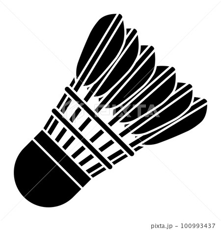 バドミントンのシャトルのシルエット 100993437