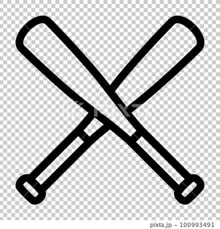 horizontal baseball bat clip art