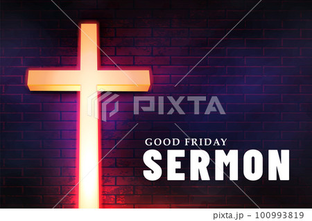 Good Friday web banner with glowing Christian Good Friday web banner with glowing Christian 100993819