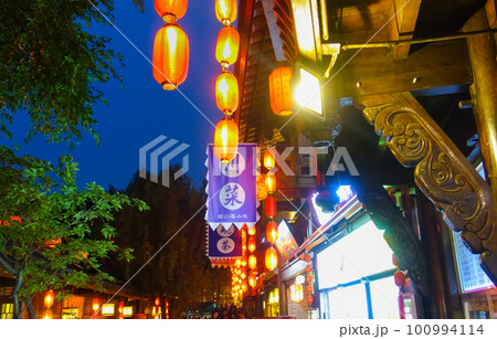 錦里古街夜景(中国-成都) 100994114