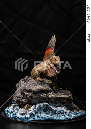 Dimetrodon   dinosaur  in the dark 100994229