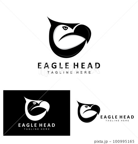 Eagle Head Logo Design, Flying Feather Animal Wings Vector, Product Brand Icon Illustration 100995165