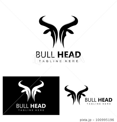 Bull Head Logo, Farm Animal Vector, Livestock Illustration, Company Brand Icon Bull Head Logo, Farm Animal Vector, Livestock Illustration, Company Brand Icon 100995196