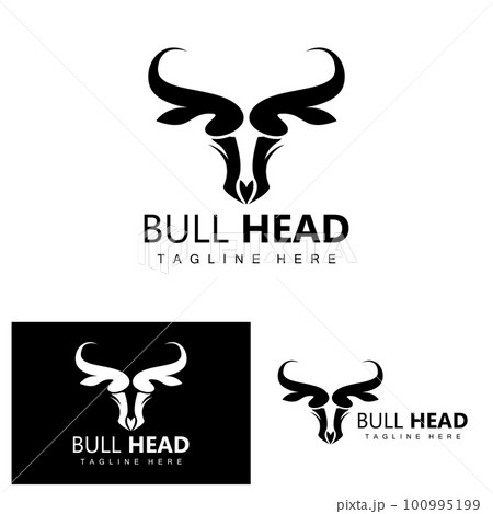 Bull Head Logo, Farm Animal Vector, Livestock Illustration, Company Brand Icon Bull Head Logo, Farm Animal Vector, Livestock Illustration, Company Brand Icon 100995199