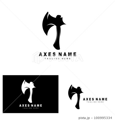 Ax Logo Design, War Tool Illustration and Woodcutter Vector Ax Logo Design, War Tool Illustration and Woodcutter Vector 100995334