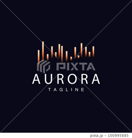 Aurora Logo, Simple Design Amazing Natural Scenery Of Aurora, Vector Icon Template, Illustration Aurora Logo, Simple Design Amazing Natural Scenery Of Aurora, Vector Icon Template, Illustration 100995685