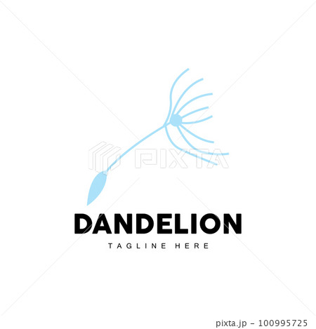 Dandelion Logo, Vector Plant Dandelion flower, Design Icon Template Dandelion Logo, Vector Plant Dandelion flower, Design Icon Template 100995725