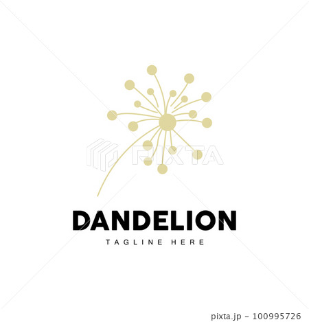 Dandelion Logo, Vector Plant Dandelion flower, Design Icon Template Dandelion Logo, Vector Plant Dandelion flower, Design Icon Template 100995726