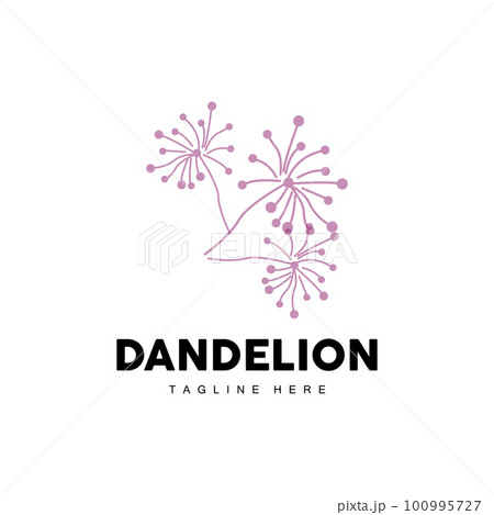Dandelion Logo, Vector Plant Dandelion flower, Design Icon Template Dandelion Logo, Vector Plant Dandelion flower, Design Icon Template 100995727