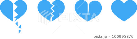 割れるハート 割れるハート 100995876