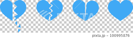 割れるハート 割れるハート 100995876