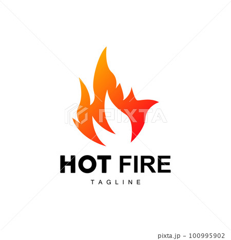 Hot Flame Logo, Fire Vector, Abstract Fire Icon Design 100995902