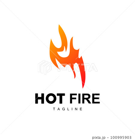 Hot Flame Logo, Fire Vector, Abstract Fire Icon Design 100995903
