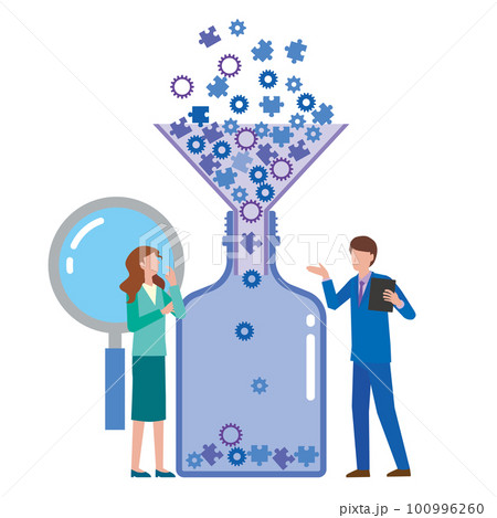 ボトルネックのイメージイラスト ボトルネックのイメージイラスト 100996260