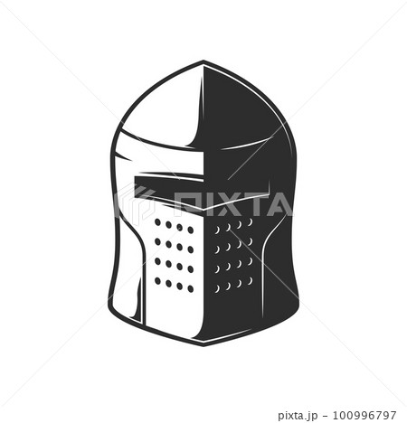 knight helmet drawing front