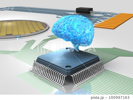 AI半導体(3DCGイメージ) 100997163