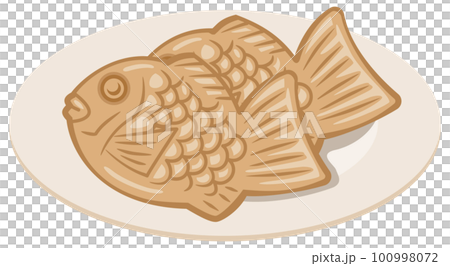日本糖果 (taiyaki) 在盤子上的圖像插圖 日本糖果 (taiyaki) 在盤子上的圖像插圖 100998072