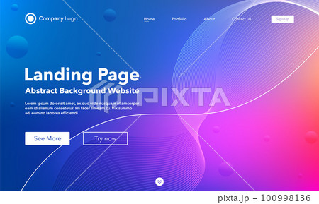 Gradient abstract wave background. Landing Page. Template for websites or apps. Modern design. Digital frequency track equalizer. Colorful shiny wave line. Curved wavy line smooth stripe. Vector style Gradient abstract wave background. Landing Page. Template for websites or apps. Modern design. Digital frequency track equalizer. Colorful shiny wave line. Curved wavy line smooth stripe. Vector style 100998136